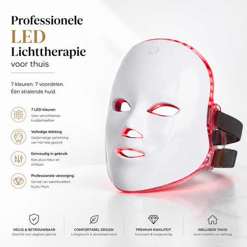 7-Kleur LED Gezichtsmasker – Professionele Lichttherapie Thuis