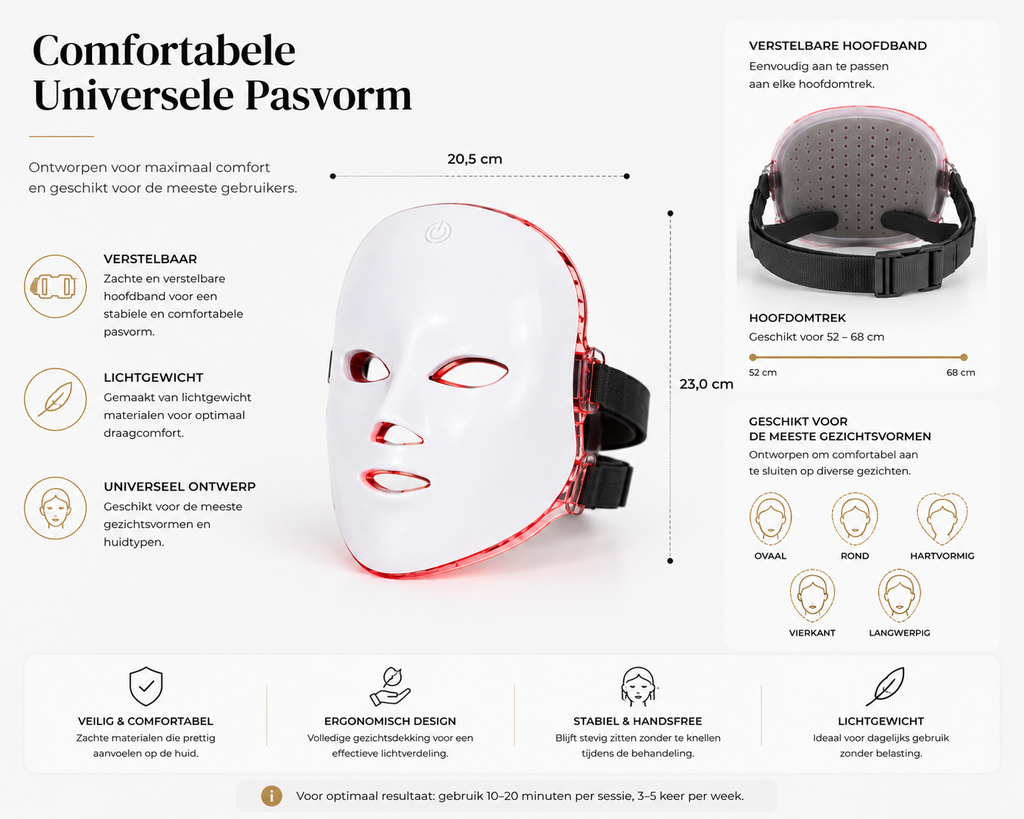 7-Kleur LED Gezichtsmasker – Professionele Lichttherapie Thuis