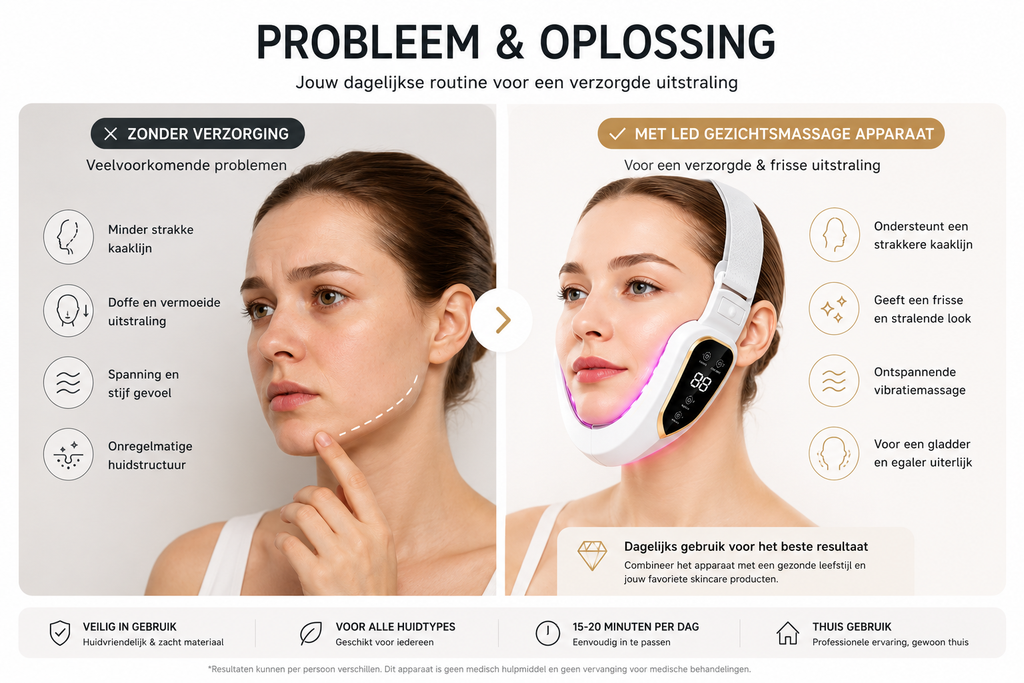 LED Gezichtsmassage Apparaat – Lichttherapie & Vibratie Beauty Lift